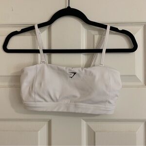 Gymshark White Bandeau Sports Bra Size Small